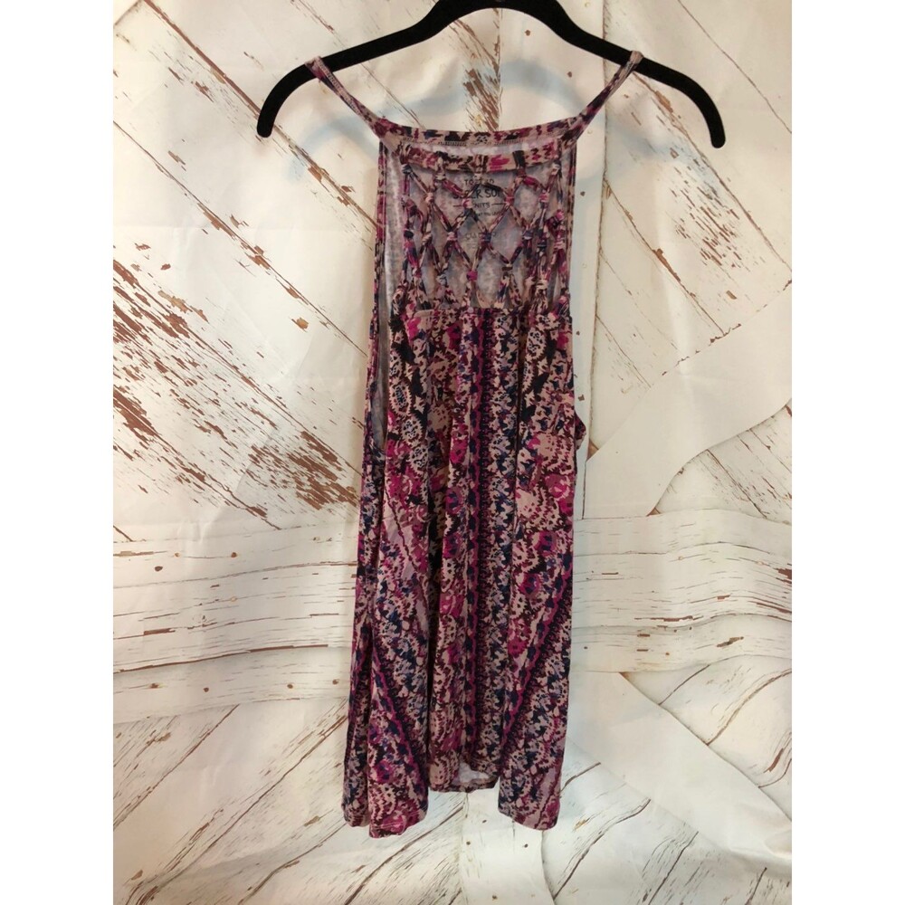 Torrid size 1 pink print lattice front tank top